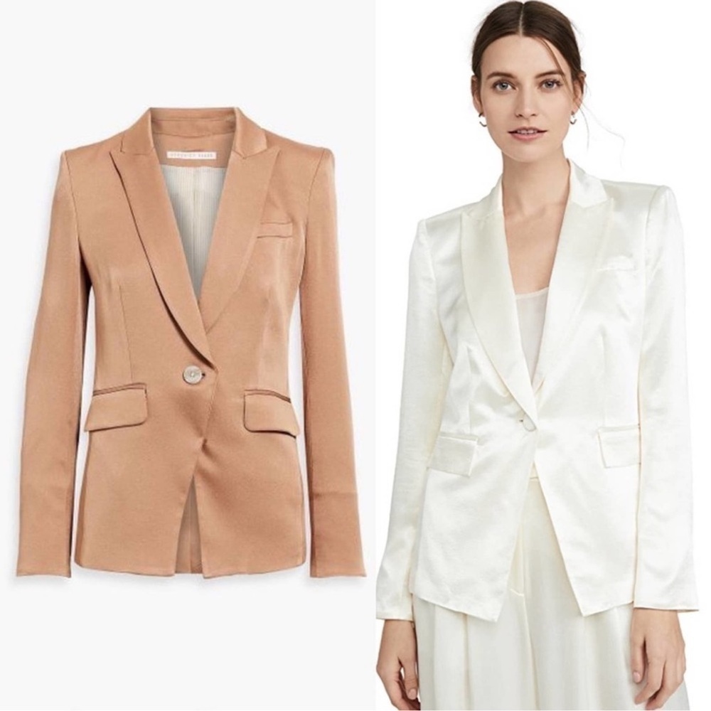 Veronica Beard Camel Satin Blazer